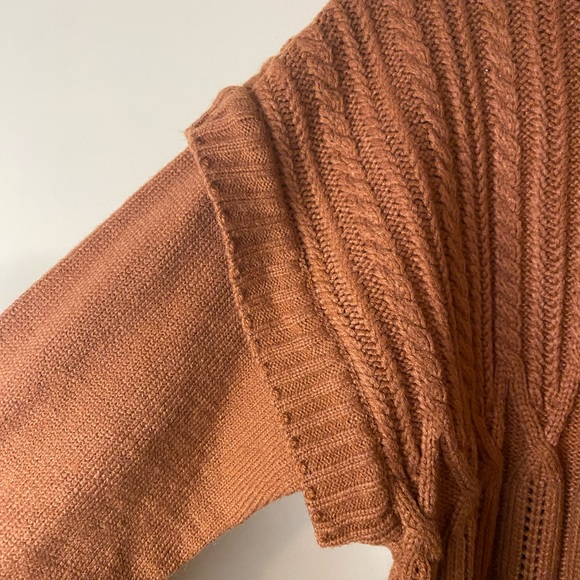 DKNY Sweater Size Large Camel Brown Crewneck Long Sleeve Knit NWT - Picture 5 of 11